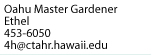Email Ethel, Oahu Master Gardener