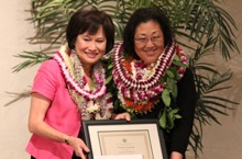 Sylvia Yuen and Ruth Niino-Duponte at 2012 CTAHR Awards Banquet