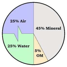 pie chart of soil composition