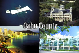 montage of O‘ahu county sceneries