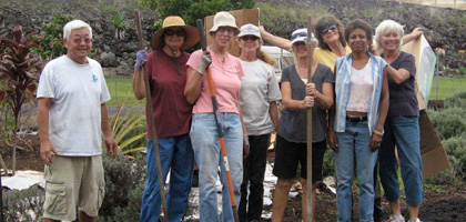 Hard working group of master gardeners.