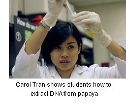 Carol shows how to extract DNA