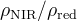 $\rho _\mathrm {NIR}/\rho _\mathrm {red}$