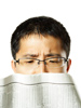 Man reading newspaper