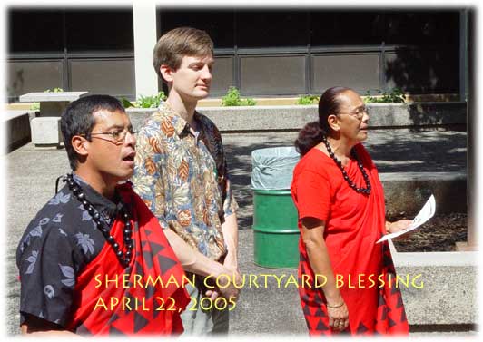 Jon Osorio, Pua Kauila and Travis Idol at Blessing