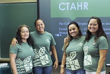 Sweetie Kuehu and CTAHR students at Aloha 