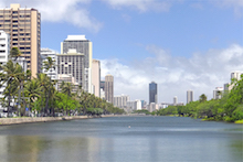 View of the Ala Wai canal