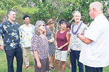 Members of the hydroponics project at the Grand Hyatt Kauai