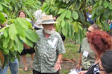 Skip Bittenbender with cacao trees