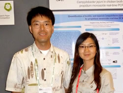 CTAHR food microbiologist Yong Li with master’s student Ningjian Liang at the Institute of Food Technologists Annual Meeting in New Orleans.