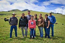 Students visiting Ponoholo Ranch on Hawai‘i Island to learn about beef herd breeding management.