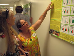 Bright presenting her poster at the CTAHR Student Research Symposium.