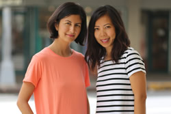 Rona Bennett and CTAHR alumna Lan
Chung created their clothing company Fighting Eel in 2003.