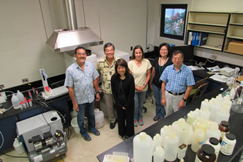 The ADSC staff: Desmond Ogata, Ray Uchida, Sharon Yee, Sonia  Campbell, Julana Abe, and Robert Huang.
