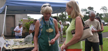 MG volunteering at an activity.